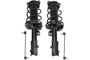 TRQ Front Suspension Kit Complete Strut & Coil Spring Assembly Sway Bar Stabilizer Link Compatible with 2017-2020 Hyundai Elantra