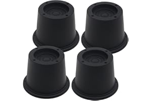 HANIHUA 4 Pack Furniture Risers Black Bed Risers 2 inch, Bed Lifts Risers for Sofa, Couch, Desk, Heavy Duty Bed Frame Risers Table Leg Extenders Supports Up to 1,300 Lbs