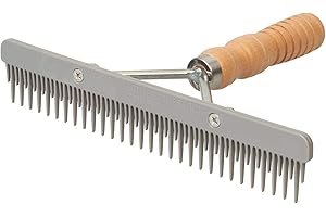 Weaver Livestock Fluffer Comb with Wood Handle and Replaceable Plastic Blade, Gray, 69-6051-GY