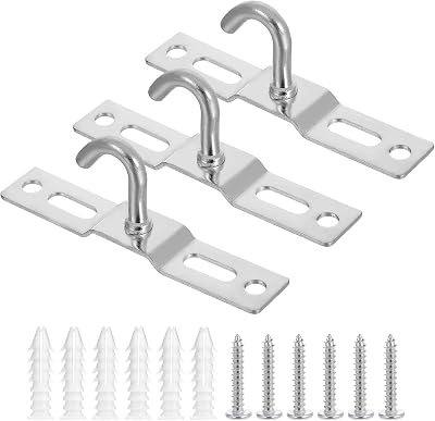 RosewineC 3 Pack Ceiling Hook 68mm Heavy Duty Mount Pendant Fitting