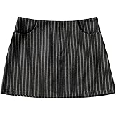 MakeMeChic Women's Mini Skirt with Shorts Underneath Work Office Bodycon Tweed Skirts