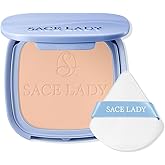 SACE LADY Face Powder Waterproof Setting Makeup, Oil Control Pressed Powder Compact for Women, Blurring Pores Matte Long Lasting Up to 24 Hours, Talc-Free and Cruelty-Free (#02 Neutral, 0.35Oz)