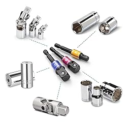 CIGOTU Socket Adapter Extension Set, 1/4, 3/8, 1/2