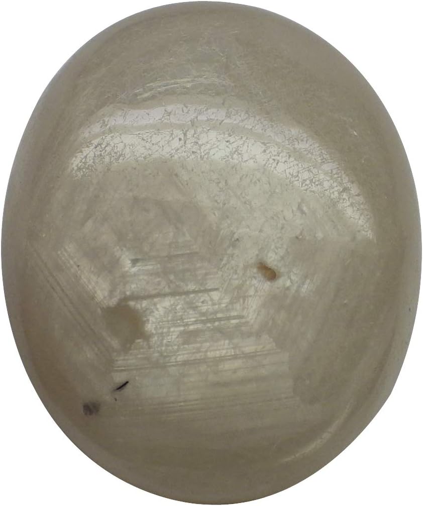 thaigeneration 25.16 Ct. Unheated Natural Oval Cabochon White Sapphire Loose Gemstone