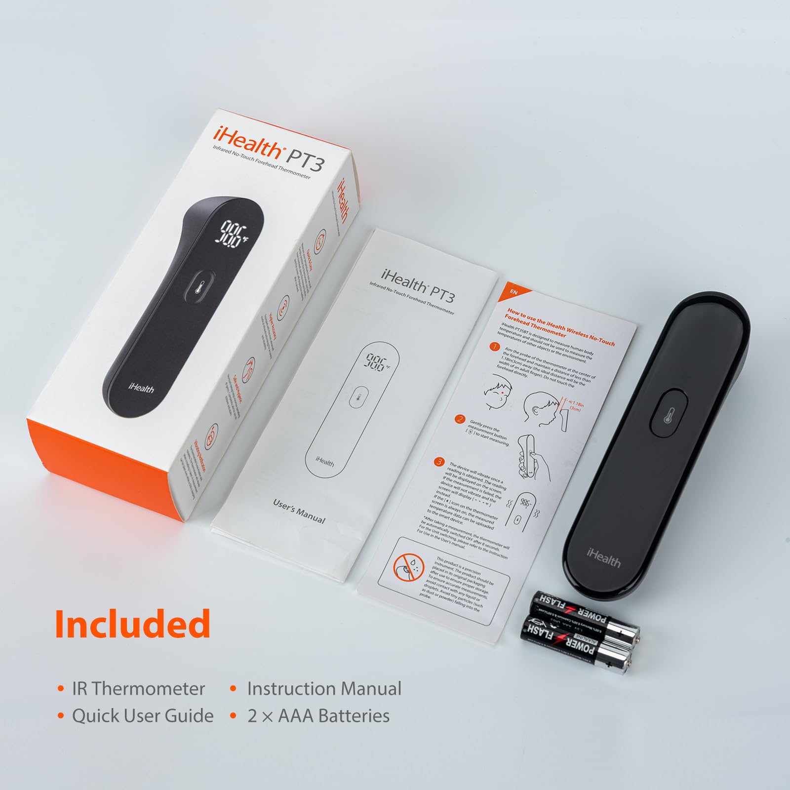 iHealth NoTouch Forehead Thermometer, Digital Infrared Thermometer for