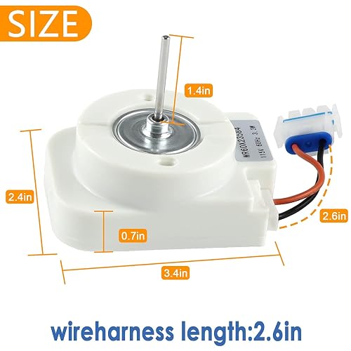 WR60X31522 Refrigerator Evaporator Fan Motor Replacement For GE & Hotpoint - With Harness