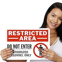 SmartSign 10 x 14 inch “Restricted Area - Do Not