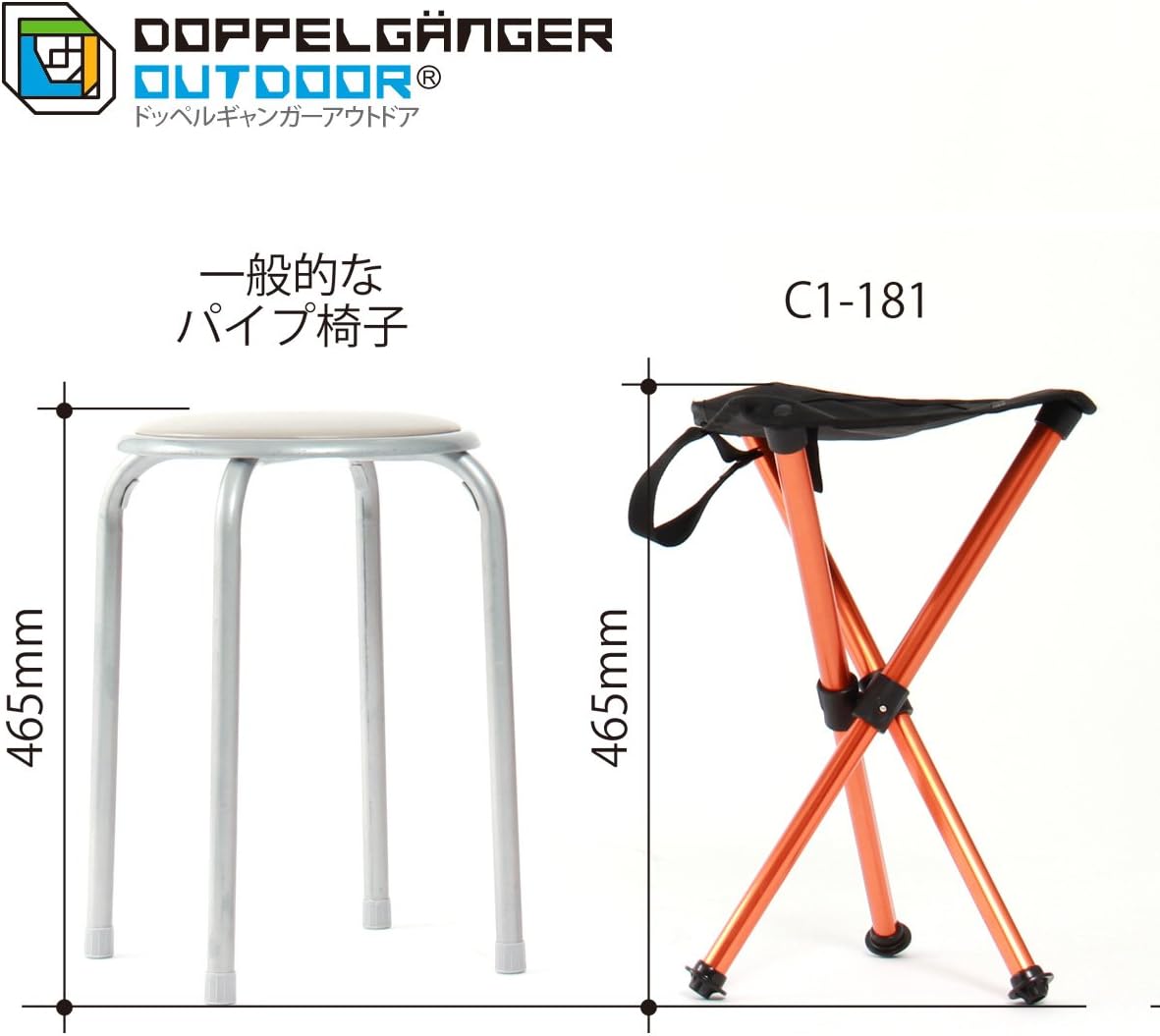 Amazon Dod ディーオーディー ウルトラライトハイシートチェア 座面高50cm 超々ジュラルミン C1 181 Dod ディーオーディー チェア