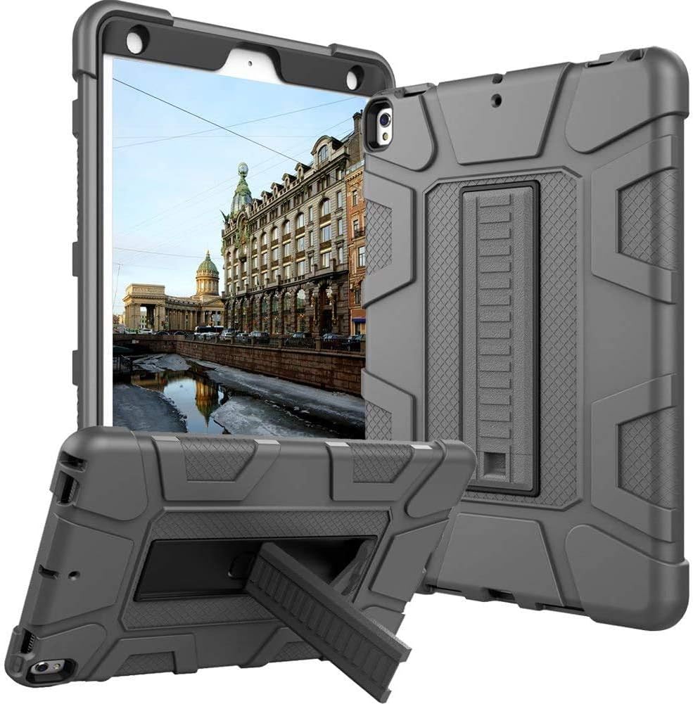 Molota Case for New iPad Air 3 10.5" 2019/iPad Pro 10.5 2017, 3 Layers Heavy Duty Full Body Protective Case with Kickstand for Apple iPad Air (3rd Gen) 10.5" 2019/iPad Pro 10.5 2017 Gray Black