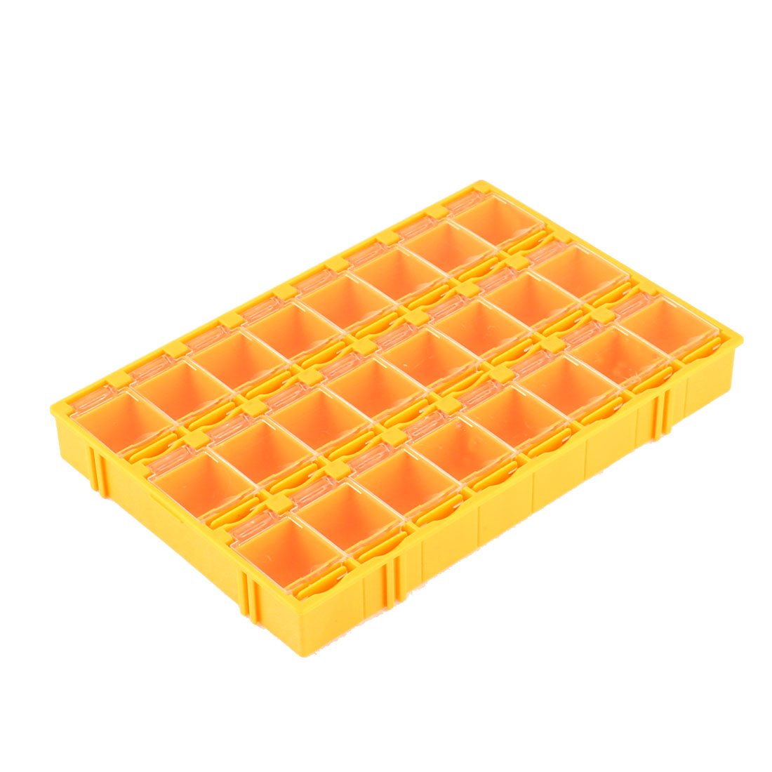 Uxcell a16010300ux0102 Plastic 24 Compartments Electronic Components Storage Box Case