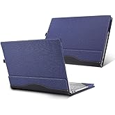 XJchen Laptop Cover Compatible with Lenovo IdeaPad Slim 3 14IRU10 14AHP10 14ARP10 14IRH10 14IRH10R Case Protective Sleeve PU Lenther Notebook Pouch (Blue)