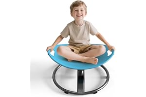 pozoera Spinning Chair for Autistic Kids - Sensory Spinning Chair for Autistic Children with Safety Handle & Non-Slip Design, Swivel Chairs for 3-8 Years Kids Autism(Blue)