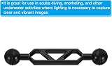 PATIKIL 6 inch Double Ball Extension Arm Aluminum Alloy Underwater Strobe Video view 4