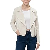 Noomelfish Girls Faux Suede Leather Jackets Kids Motorcycle Bomber Coats Fall Outfits Winter Clothes (5-14 Years)