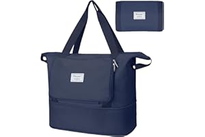 BALEINE Travel Tote Bag for Women, Weekender Carry-on Tote, Large Duffel Bag Gym Bag Overnight Bag with Wet Compartment