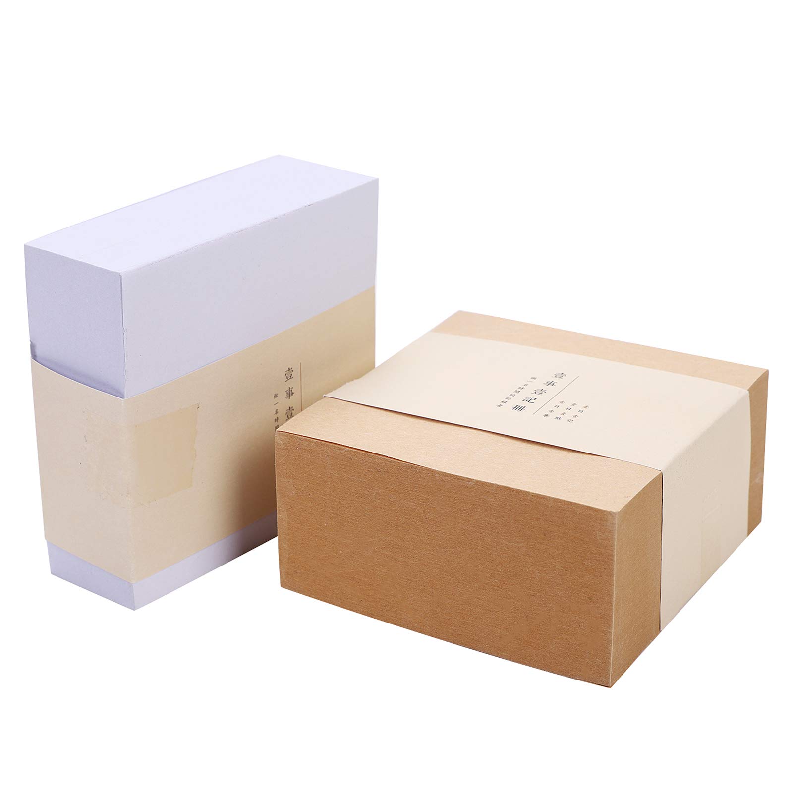 2 Pads 800 Sheets Super Sticky Notes Pad Strong Self-Stick Notes Small Sticky Note Pads Memo Pad Sticky Notes Message Pad Blocks for Notes Taking for Home Office School, Kraft Paper, 4x4 inch