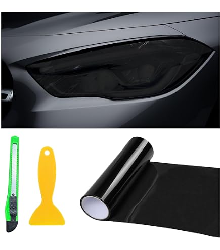 thumbnail image 2 of RYCK 12x48 Inch Car Headlight Taillight Fog Light Color Tint Vinyl Overlay Wrap Sheet - Glossy/Matte, Universal 2 of 5