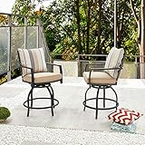 LOKATSE HOME Patio Bar Height Chairs, Outdoor