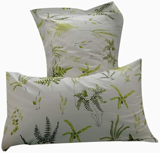 Amazon Com Fendie Pillow Cases Set Of 2 Green Leaves Pattern