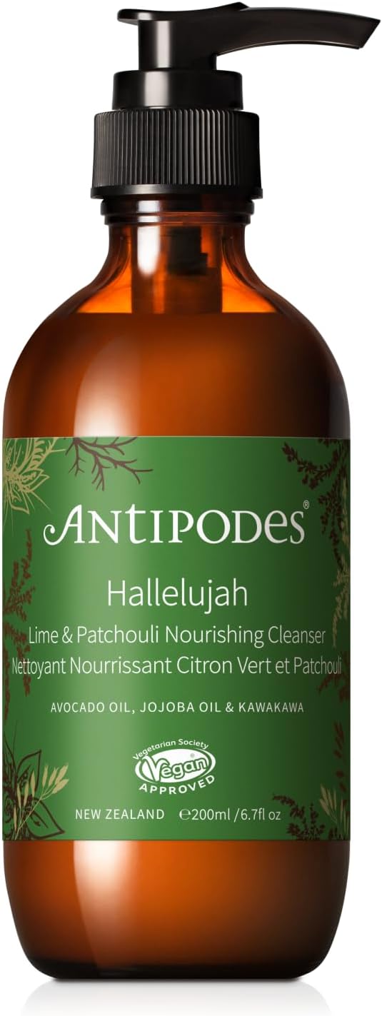 Antipodes Hallelujah Lime Patchouli Cleanser 200ml Purifying Hydrating Natural