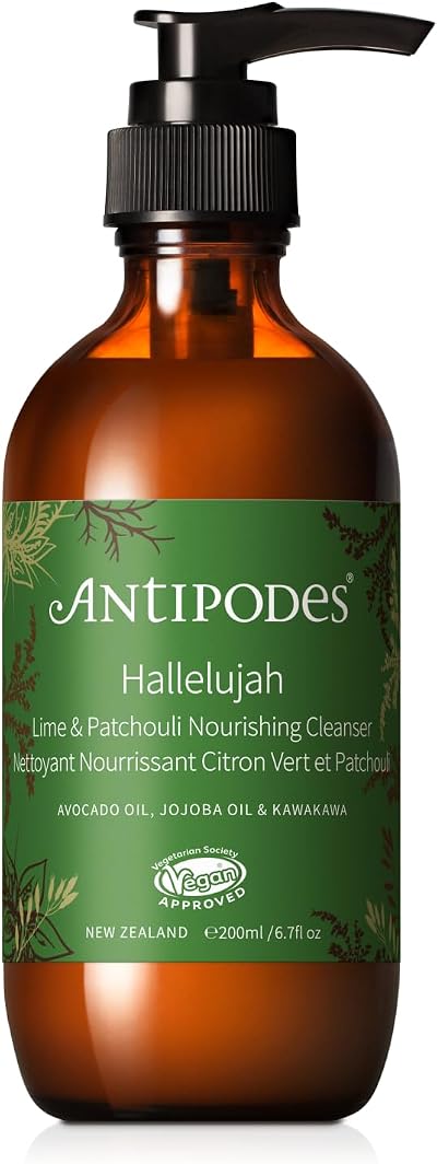 Antipodes Hallelujah Lime Patchouli Cleanser 200ml Purifying Hydrating Natural