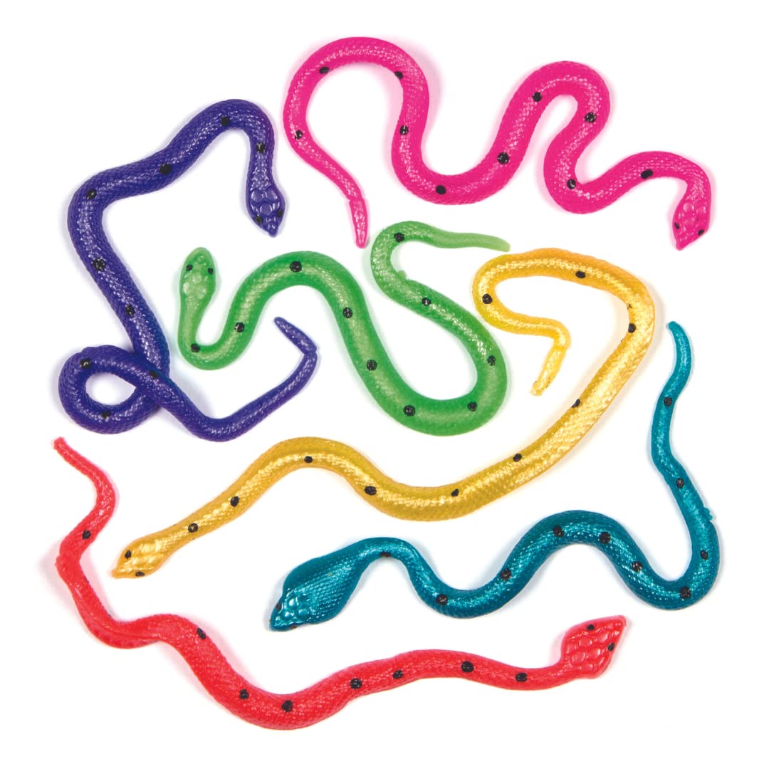 Baker Ross AG671 Stretchy Snakes (Pack of 8)