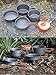 Camping Cookware Mess Kit, Lightweight Aluminum Cookware Cooking Pan Pot Set for Outdoor Backpacking Camping Hiking Picnic (4-Sets)