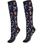 Wyayazh Crazy Fun Compression Socks Women Men Knee High Support Socks For Athletic Running Cycling