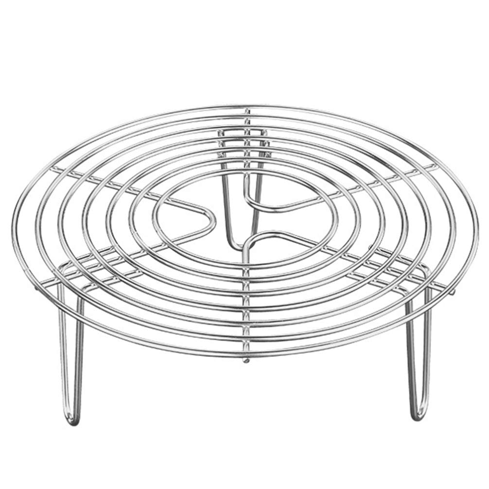 Kitchen Round Air Fryer Accessories Instants Pot High Trivet Cooling Racks For Baking, Dumpling Steamer Pressure Cooker Rack(20x7cm)