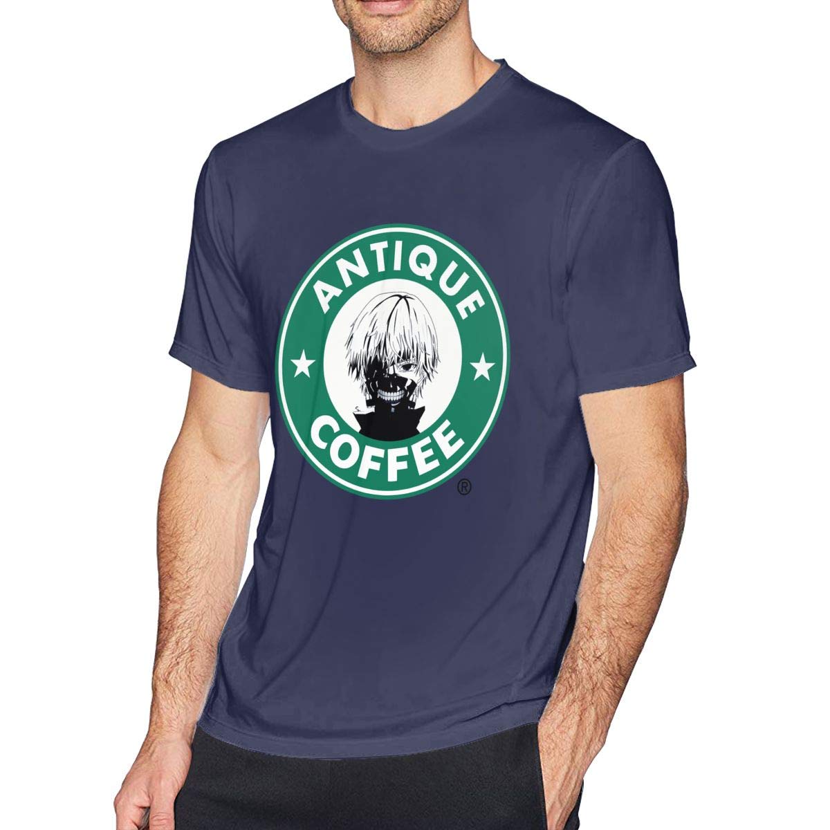 Personalized Antique Coffee Logo O Neck Short Sleeve T Shirt Cool Tees Tops For S Black