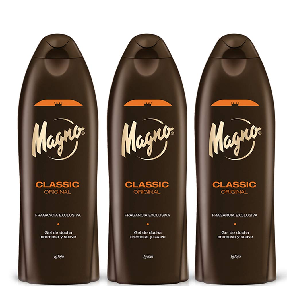 3 Bottles of Magno Shower Gel 18.3oz./550ml by Magno