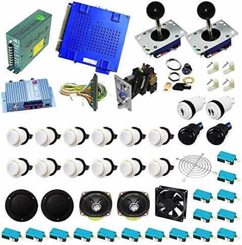 DIY Arcade 1033 Games 2 Player FULL JAMMA Ultimate Arcade Machine Kit (All White bundle)