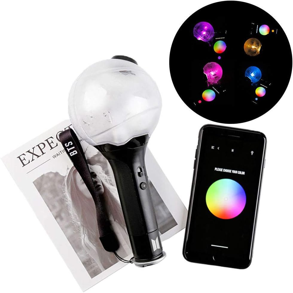BTS Merch Army Bomb Ver 3 Official Bluetooth Stepless Adjustment Color, Concert Light Stick/Cheering Light (No Plush Cover)