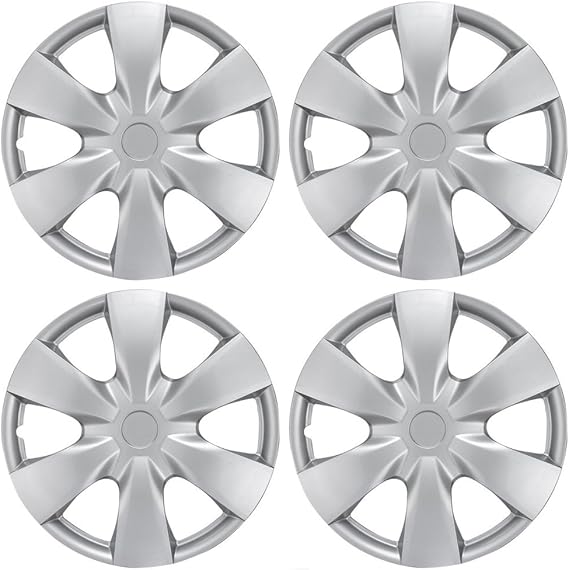 BDK KT100815 Silver Hub Caps (Wheel Covers) for Toyota