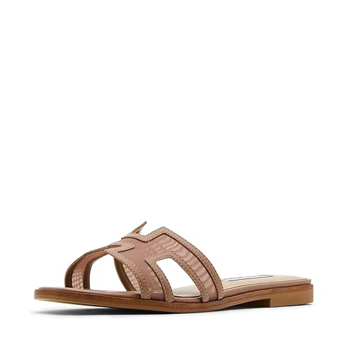 Steve Madden Women's Hadyn Slide Sandal, Mocha Mesh, 8.5