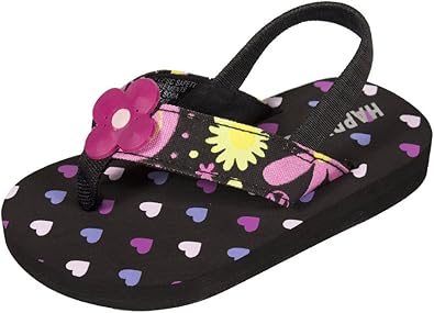 toddler girl black flip flops