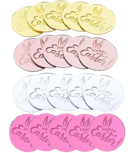 10 Pcs Gold Happy Easter Cake Toppers - Acrylic Side Cake Decorations For Spring Party Desserts - View #13