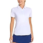 M MAELREG Womens Golf Shirt Short Sleeve 5 Buttons Quick Dry Casual Solid Moisture Wicking Tennis Polo Shirts for Women