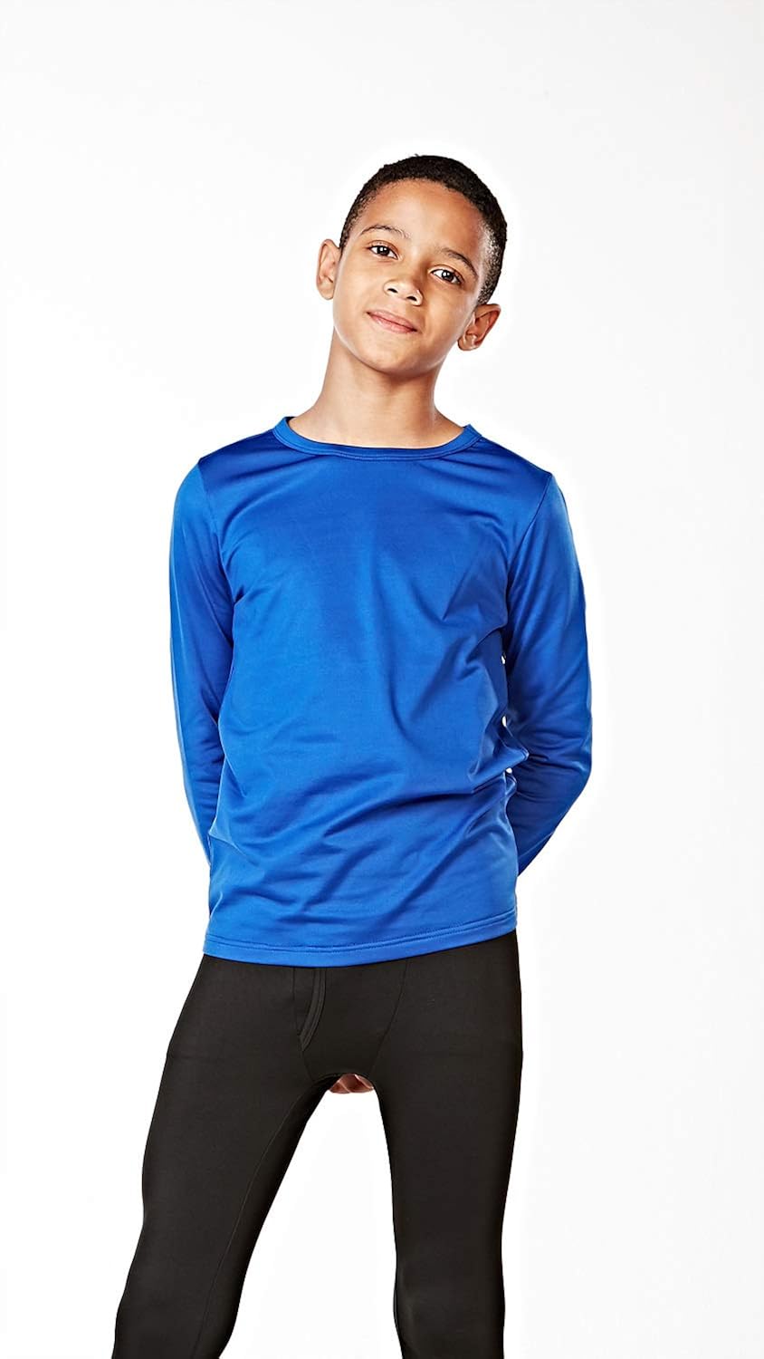 DEVOPS Boys 2-Pack Thermal Shirts Compression Long Sleeve Tops with Fleece Lined: Clothing