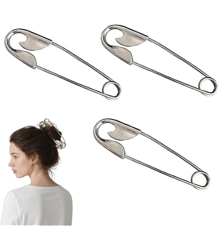 Amazon.com : Metal Hair Claw Clips Extra Large Safety Pin 