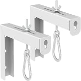 6 inch Adjustable Universal Projector Screen L-Bracket Wall Hanging Mount | Adjustable Extension with Hook Manual, for Wall or Ceiling Mount Home Projector and Movie Screens, 80 Lb Capacity Each(white)