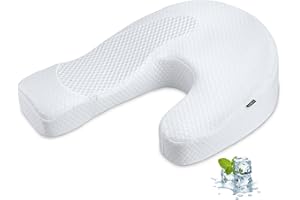 HOMCA Upgraded Body Pillow for Side Sleeper, U-Shaped Ergonomic Memory Foam Contoured Pillow for Neck and Shoulder Pain with Cooling Breathable Hypoallergenic Pillowcase