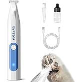 FuzzyFix Dog Paw Trimmer with LED Light, Low Noise Paw Trimmer for Dogs, Type-C Rechargeable Pet Grooming Kit Dog Grooming Cl
