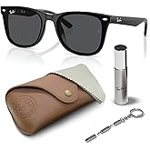 Ray-Ban RB4420 Square Shaped Sunglasses for Men & Women with Official RAYBAN Eyewear Kit