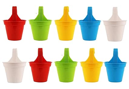 GTB Plastic Small Hook Hanging Pot, Multicolor 20.5 x 14.5 x 8.5 cm FP-13 Small Hook Pot