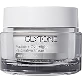 Glytone Peptide+ Overnight Restorative Cream | Age Defying Night Moisturizer for Face Hydrates, Plumps & Improve Wrinkles | Night Cream for Women Visibly Firms Skin | Fragrance-Free - 1.7 oz.