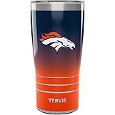 Tervis Traveler NFL Denver Broncos - Ombre Triple Insulated Tumbler Travel Cup Keeps Drinks Cold & Hot, 20oz, Stainless Steel