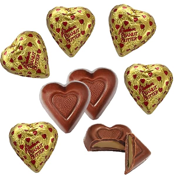 FRUIDLES VALENTINE’S MILK PEANUT BUTTER CHOCOLATE HEARTS, MILK CREAMY CHOCOLATY HEARTS, HOLIDAY TREATS, INDIVIDUALLY WRAPPED FOILS, KOSHER CERTIFIED DAIRY (HALF-POUND)