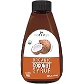 Just About Foods USDA Organic Coconut Syrup 8.5 fl oz, Sugar Substitute, Plant-Based Sugar Alternative, Gluten Free, No Erythritol, Vegan Friendly, Ideal for Smothies, Coffee, Tea, and Baking