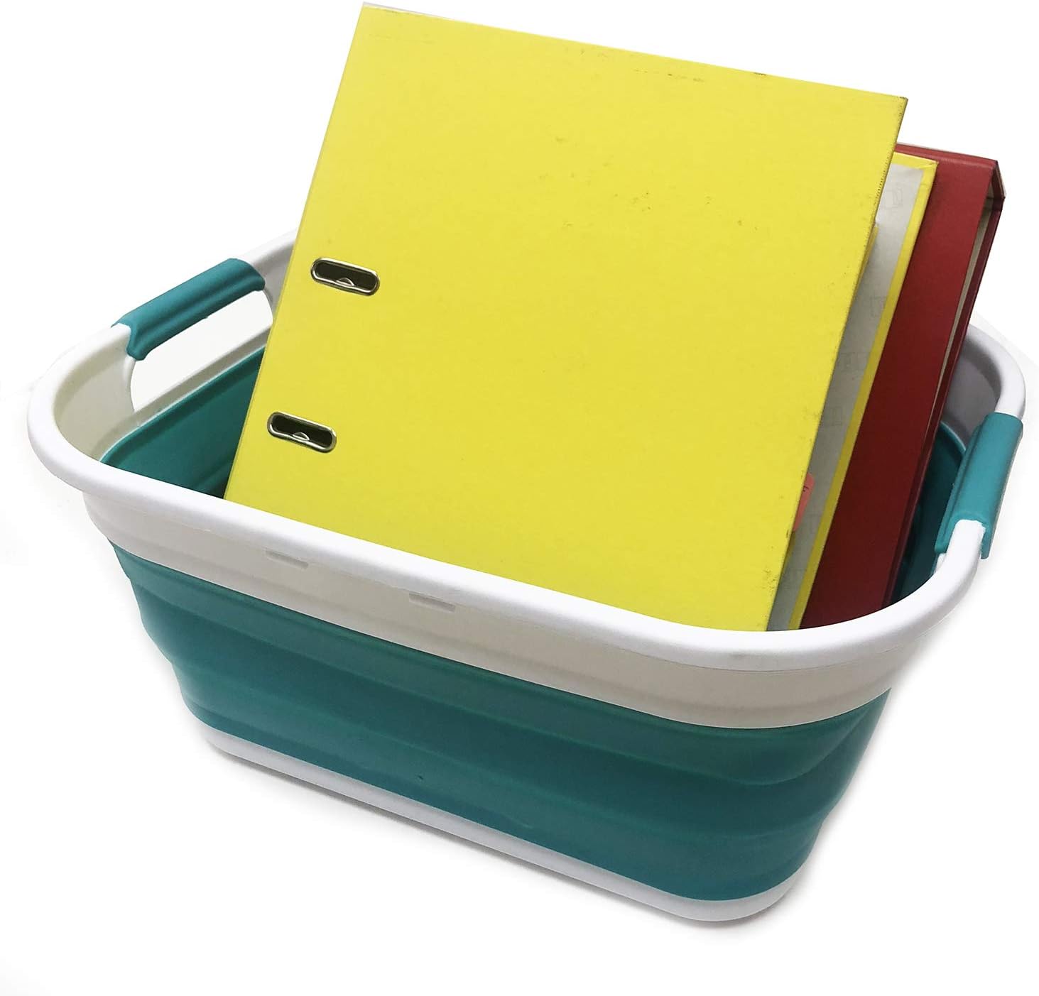 SAMMART 17.5L (4.6 Gallon) Small Collapsible / Foldable / Pop Up / Portable Washing Tub, Water Capacity 13.5L/3.5 Gallon (1, Bright Blue): Kitchen & Dining